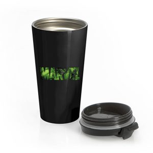 Marvel Logo Hulk Avengers Super Hero Angry Green Stainless Steel Travel Mug