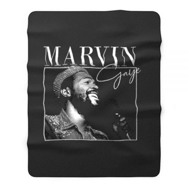 Marvin Gaye Vintage 90s Retro Fleece Blanket