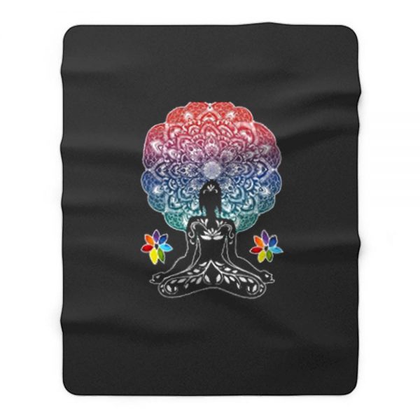 Meditation Colourful Fleece Blanket