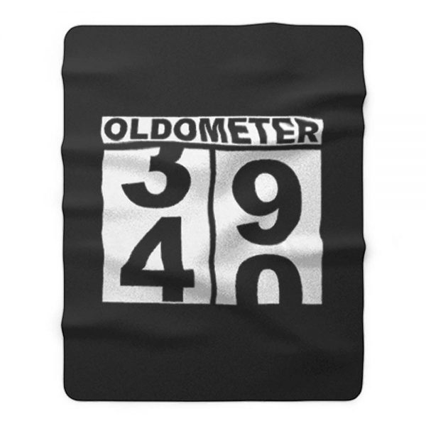 Milestone Birthday Oldometer Odometer Turning 40 Fleece Blanket