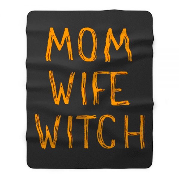 Mom Wife Witch Fleece Blanket