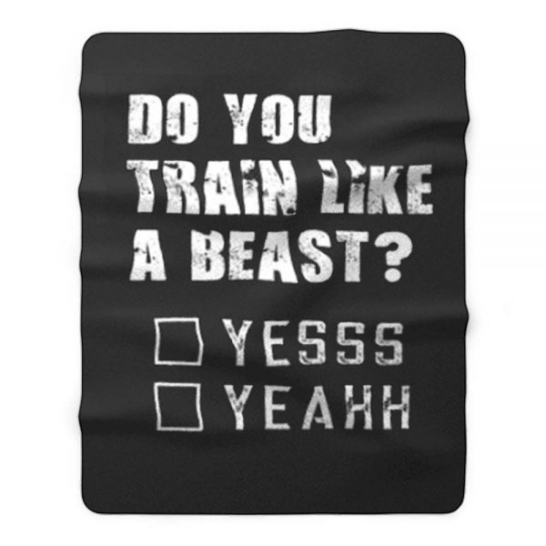 Motivational Quote For Men and Women Funny Gym Workout Fleece Blanket