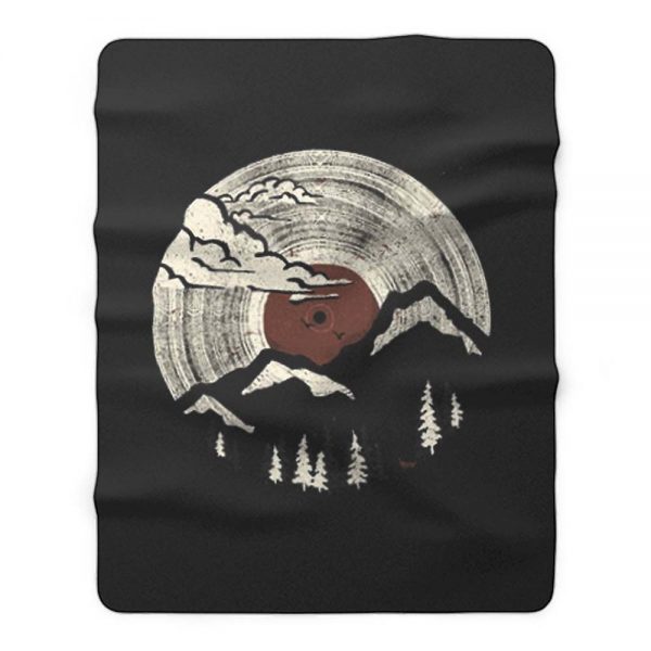 Mountain Sunrise Vintage Fleece Blanket