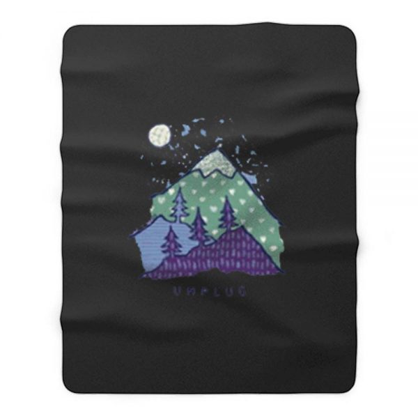 Mountain Unplug Fleece Blanket