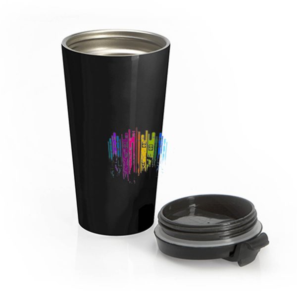 Music Note Colourful Stainless Steel Travel Mug