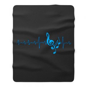 Musical Notes Heartbeat Fleece Blanket