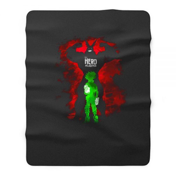 My Hero Academia Izuku Deku Midoriya And All Might Fleece Blanket