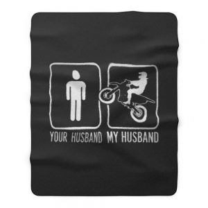 My Motocross Husband Fleece Blanket