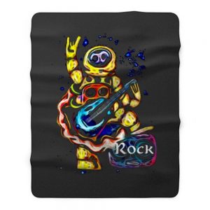 NASA Spaceman Rock Metal Horns Fleece Blanket