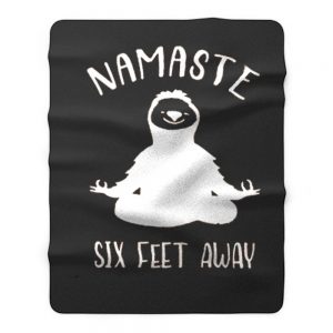 Namaste Social Distancing Fleece Blanket