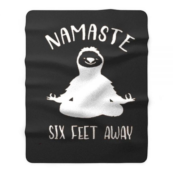 Namaste Social Distancing Fleece Blanket