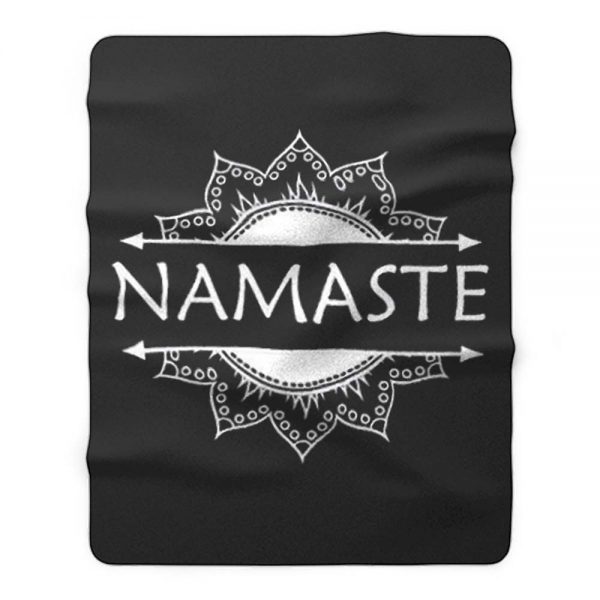 Namaste Symbols Fleece Blanket