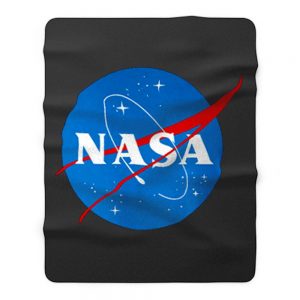 Nasa Meatball Logo Worm Fleece Blanket