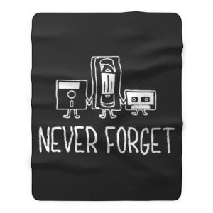 Never Forget Classic Floppy Disk Fleece Blanket