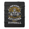 Never Underestimate The Power of Old Man With Barbell Fleece Blanket