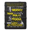 New Daddy Star Wars Jedi Father Day Fleece Blanket