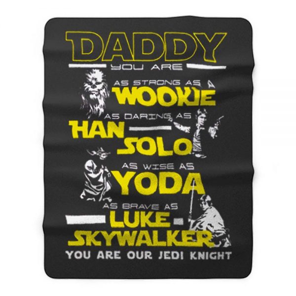 New Daddy Star Wars Jedi Father Day Fleece Blanket