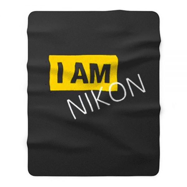 New I Am Nikon Photographer Fleece Blanket