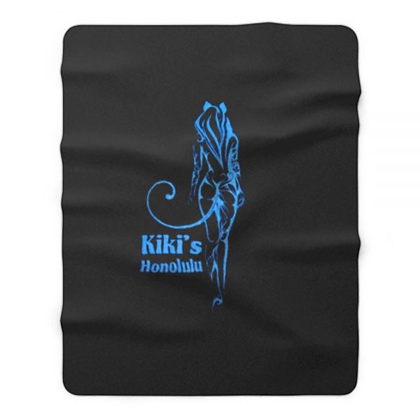 New Kikis Honolulu Hawaiian Hawaii Tiki Dive Bar Island Girl Fleece Blanket