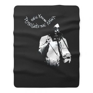 New Neil Young Tonights The Night Album Cover Mens Black Fleece Blanket