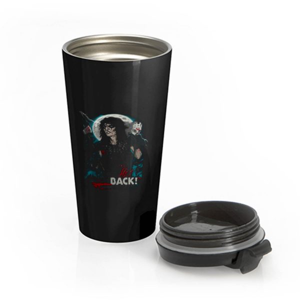 New Popular Alice Cooper Band Hes Back Horror Friday Mens Black Stainless Steel Travel Mug