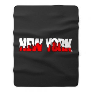 New York Skyline Fleece Blanket