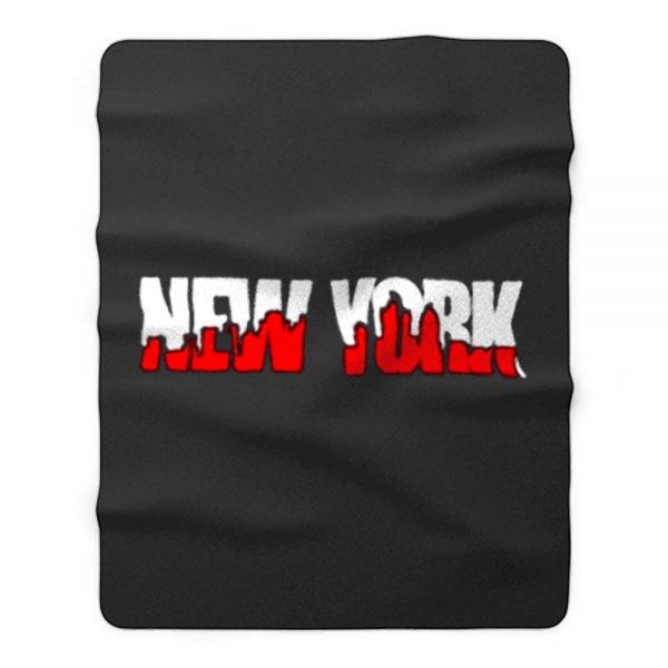 New York Skyline Fleece Blanket