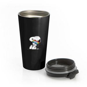 Nhs Huge Heart Snoopy Stainless Steel Travel Mug