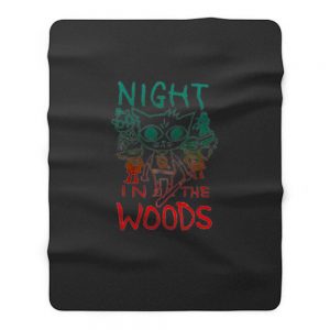 Night In The Woods Vintage Fleece Blanket