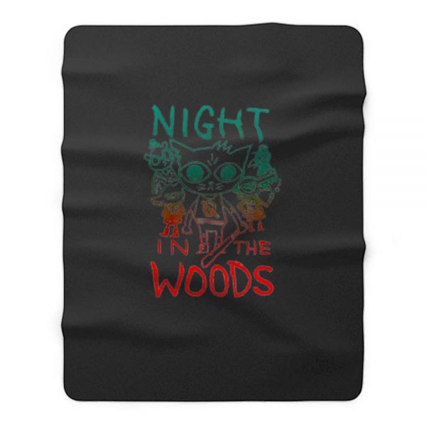 Night In The Woods Vintage Fleece Blanket