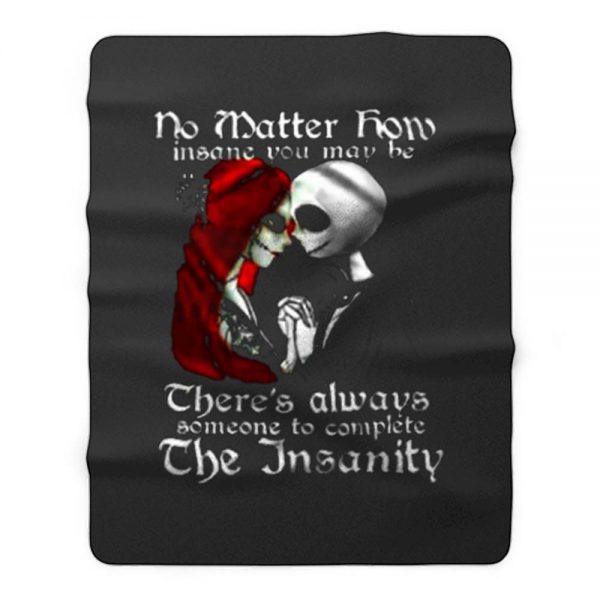 Nightmare Before Christmas Jack and Sally Fleece Blanket