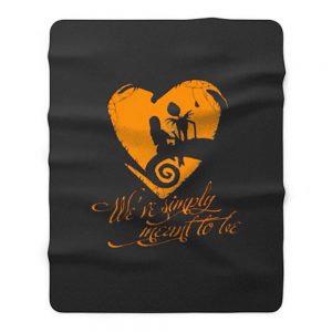 Nightmare Before Christmas Jack and Sally Halloween Fleece Blanket