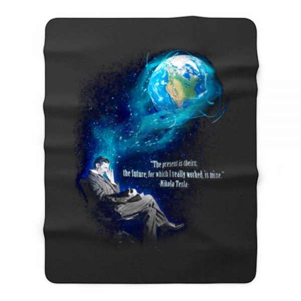 Nikola Tesla Tesla Dream Free Energy Fleece Blanket