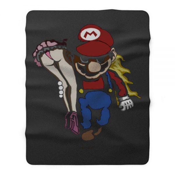 Nintendo Mario and Peach Fleece Blanket