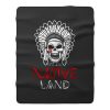 No One is Illegal on Stolen Land Native American Fleece Blanket