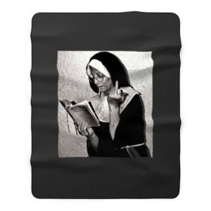 Nun Middle Finger Attitude Retro Fleece Blanket