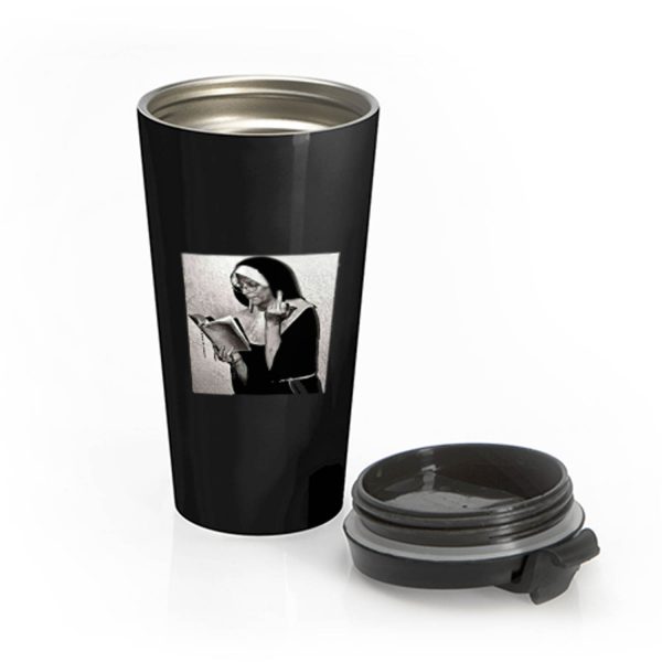 Nun Middle Finger Attitude Retro Stainless Steel Travel Mug