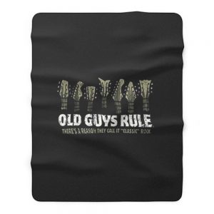 Old Guys Rule Classic Rock Fleece Blanket