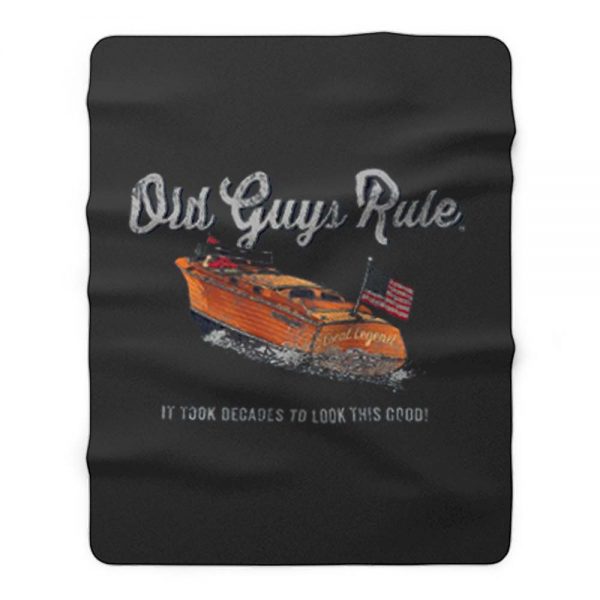 Old Guys Rule Decades Fleece Blanket