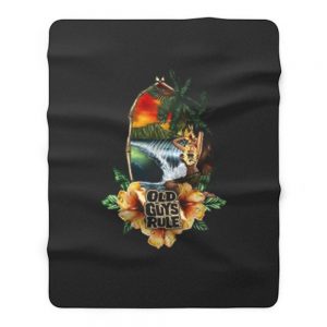 Old Guys Rule Paradise Fleece Blanket