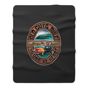 Old Guys Rule Retro Fleece Blanket