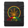 Organic Marijuana Plant Fleece Blanket