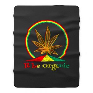 Organic Marijuana Plant Fleece Blanket