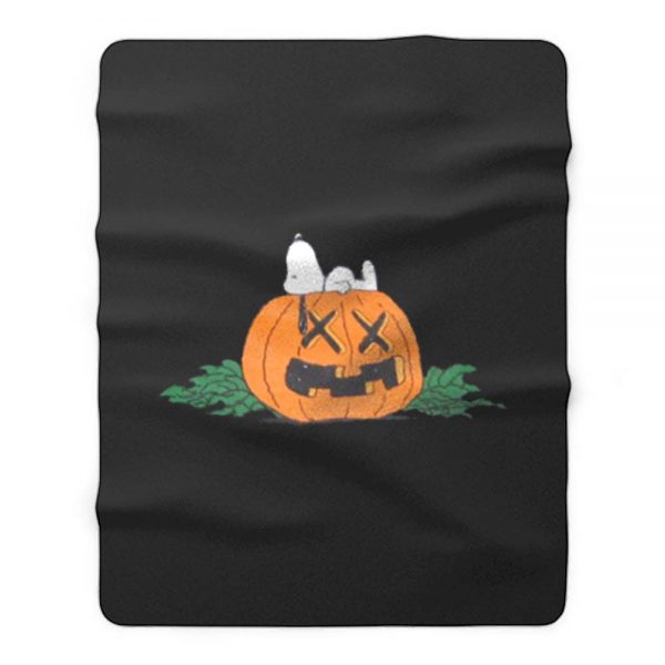 Original Fake Kaws Snoopy Peanuts Halloween Fleece Blanket