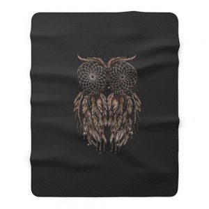 Owl Dreamcatcher Fleece Blanket