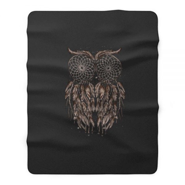 Owl Dreamcatcher Fleece Blanket