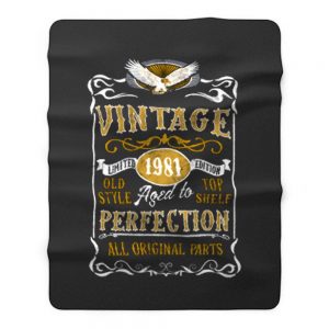 Personalised Made in 1981 Vintage Fleece Blanket