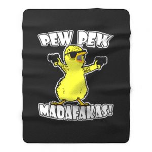 Pew Pew Madafakas Crazy Chick Funny Graphic Fleece Blanket