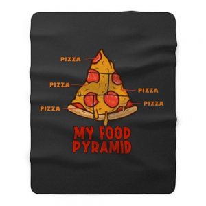 Pizza My Food Pyramid Fleece Blanket