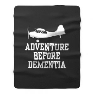 Plane Adventure Before Dementia Pilots Fleece Blanket